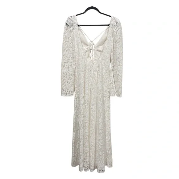 For Love and Lemons Frances Lace Maxi Dress | Small | White Boho Gown - Picture 6 of 11